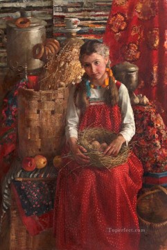 Women Painting - Pretty Little Girl NM Tajikistan 05 Impressionist